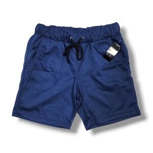 Arthur Beale Drawstring Sweat Shorts Navy Blue Men's S